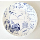 FLUX Zoo range by Rebecca Hogg for FLUX Stoke on Trent Plate 8" Cobalt Ceramics from Barewall Art Gallery