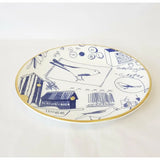 FLUX Zoo range by Rebecca Hogg for FLUX Stoke on Trent Plate 8" Gold Ceramics from Barewall Art Gallery