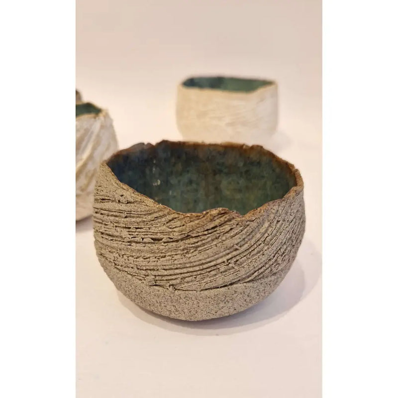 FM005 Decorated hand bowl by Faye Mayo Ceramics from Barewall Art Gallery