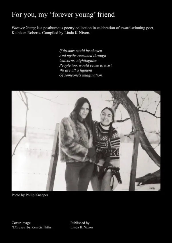 Forever Young poems by Kathleen Roberts Book from Barewall Art Gallery