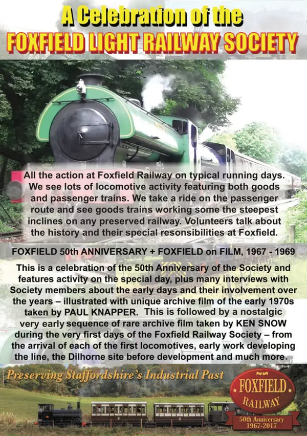 Foxfield Railway - 50 Years in Steam Historical Film DVD DVD from Barewall Art Gallery