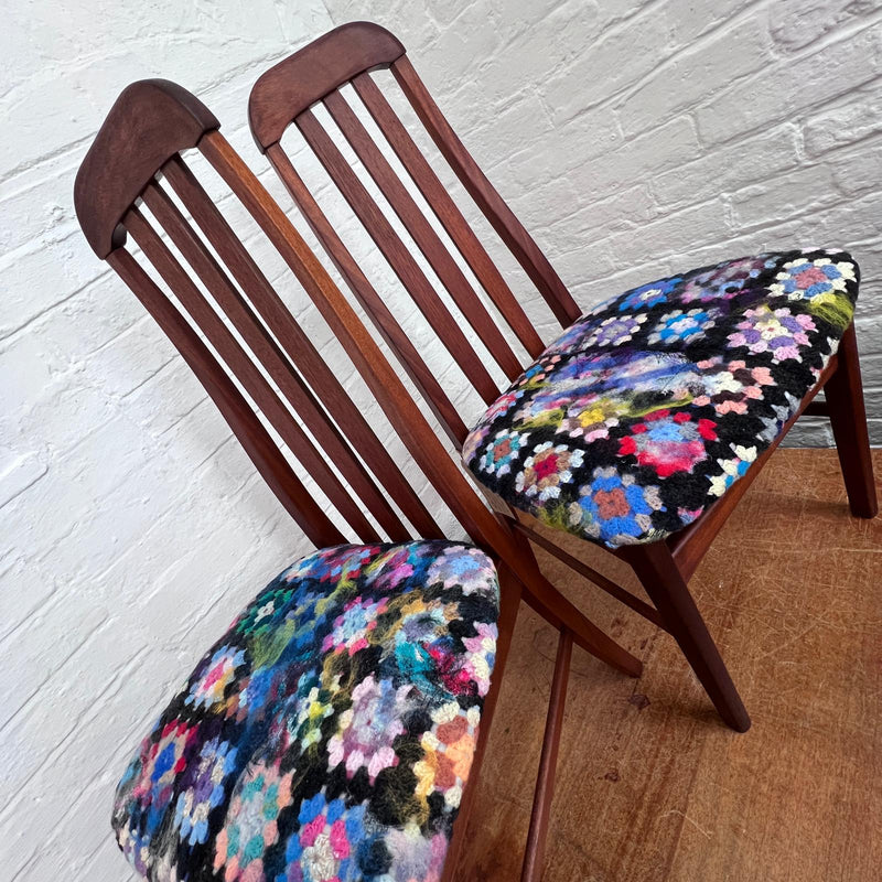 G Plan Vintage Mid Century Reworked Dining Chairs Set of 2 by Lost and Found Projects by Barewall
