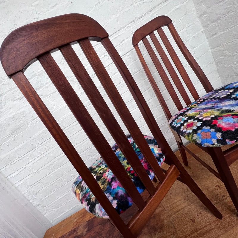 G Plan Vintage Mid Century Reworked Dining Chairs Set of 2 by Lost and Found Projects by Barewall