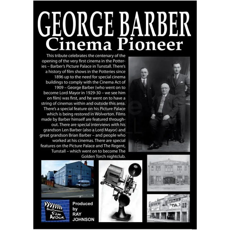 George Barber - Cinema Pioneer Stoke on Trent Historical Film DVD DVD from Barewall Art Gallery