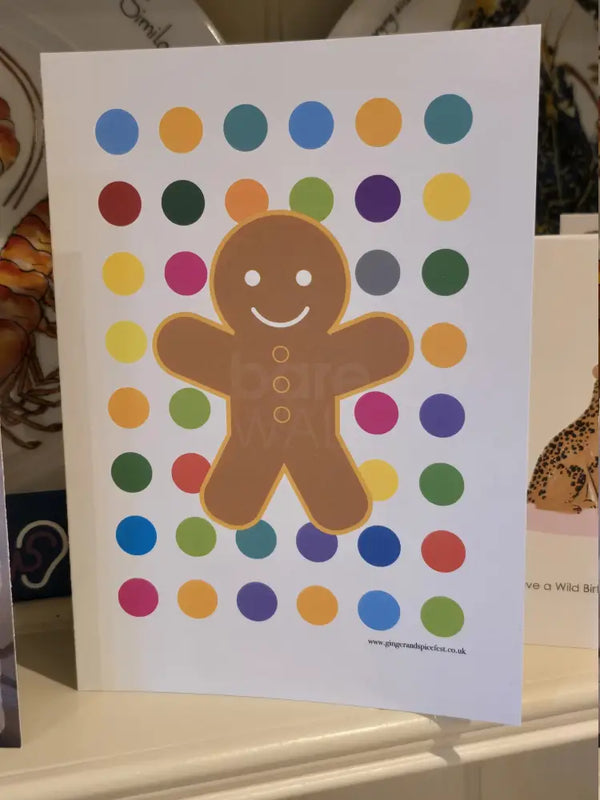 Gingerbread Man Greeting Cards by Ginger and Spice Larder Gift from Barewall Art Gallery