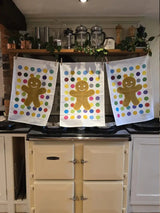 Gingerbread Man Tea Towels by Ginger and Spice Larder Gift from Barewall Art Gallery