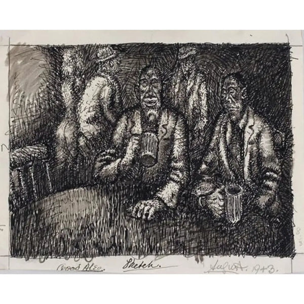 Good Ale 1943 by Norman Cope Original Art from Barewall Art Gallery