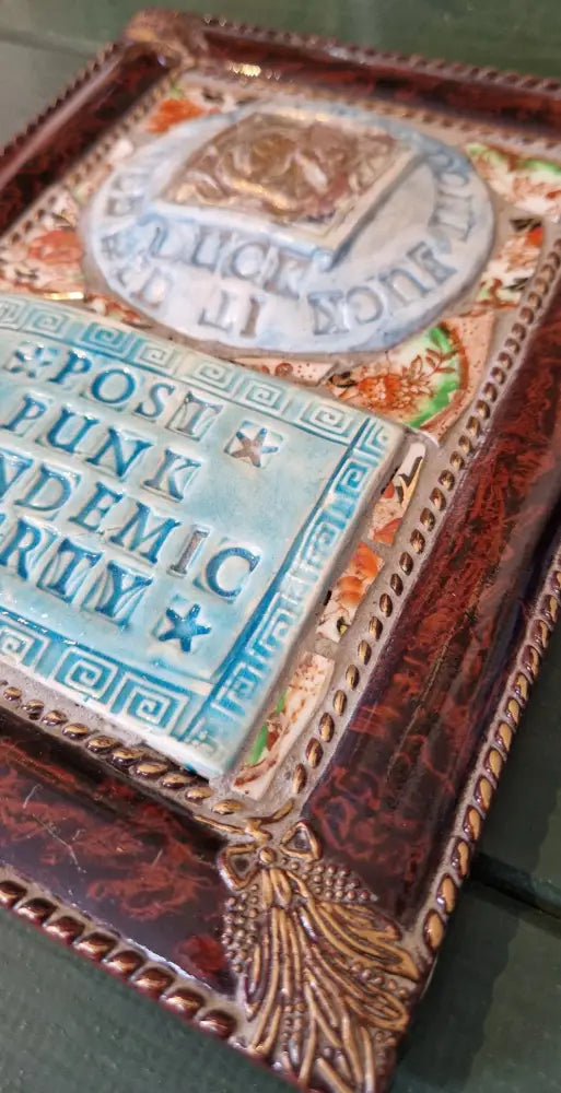 Good Luck and Dont Fuck It Up Duck Post Punk 2023 by Philip Hardaker Ceramics from Barewall Art Gallery