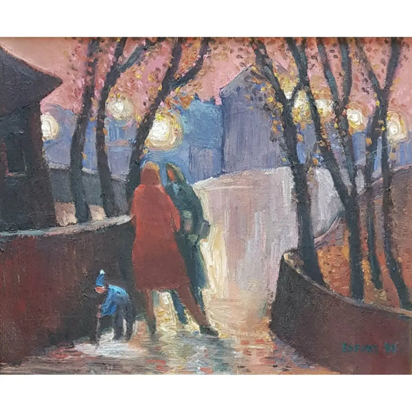 Gossip 1990 by Jiri Borsky Original Art from Barewall Art Gallery