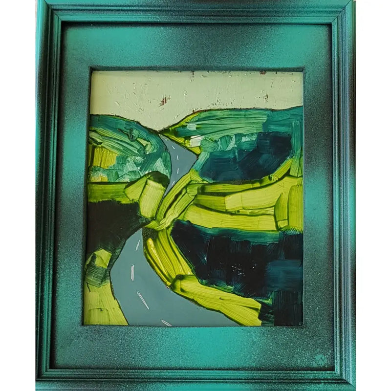 Green Landscape Oil by Russell Gregory Original Art from Barewall Art Gallery