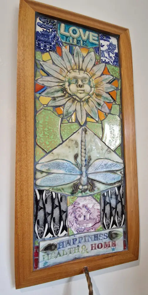 Happiness Health and Home Sconce with Clarice Cliff 2024 by Philip Hardaker Ceramics from Barewall Art Gallery