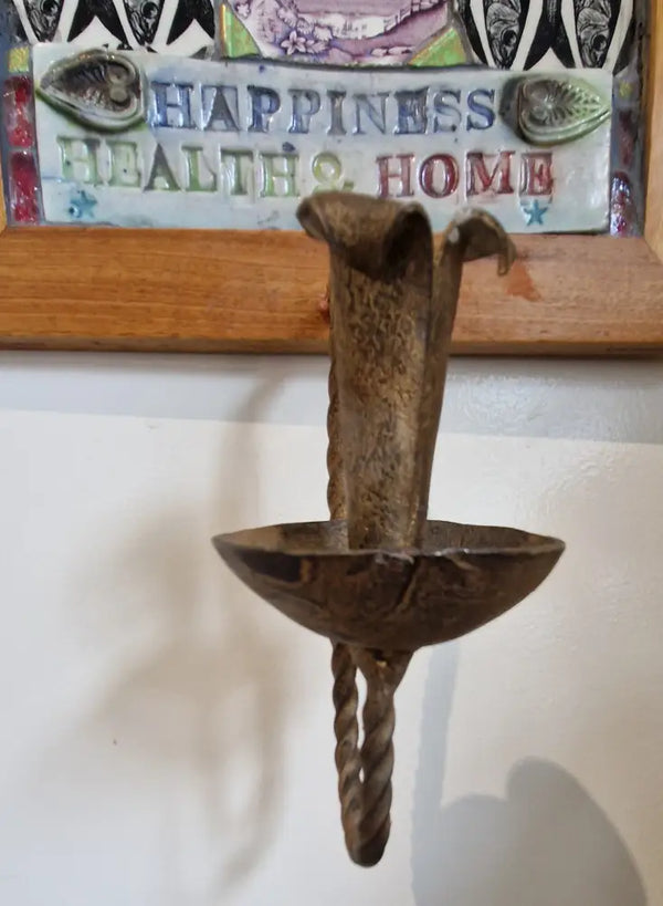 Happiness Health and Home Sconce with Clarice Cliff 2024 by Philip Hardaker Ceramics from Barewall Art Gallery