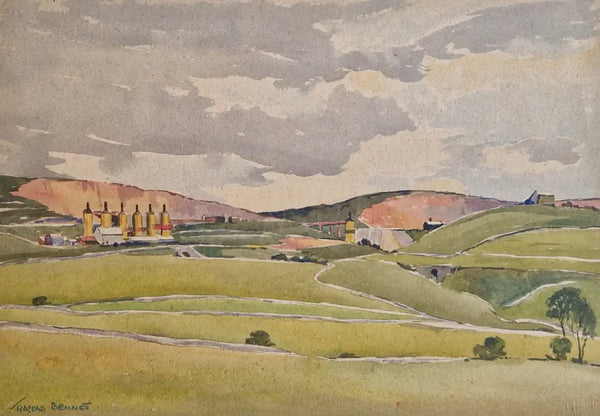 HBW007 Factory near Buxton by Harold Bennett Original Art from Barewall Art Gallery