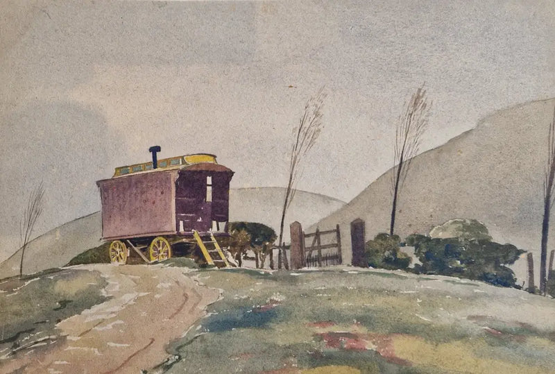 HBW008 Our Caravan by Harold Bennett Original Art from Barewall Art Gallery