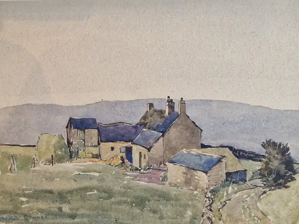 HBW012 Farmhouse at Cloud End by Harold Bennett Original Art from Barewall Art Gallery