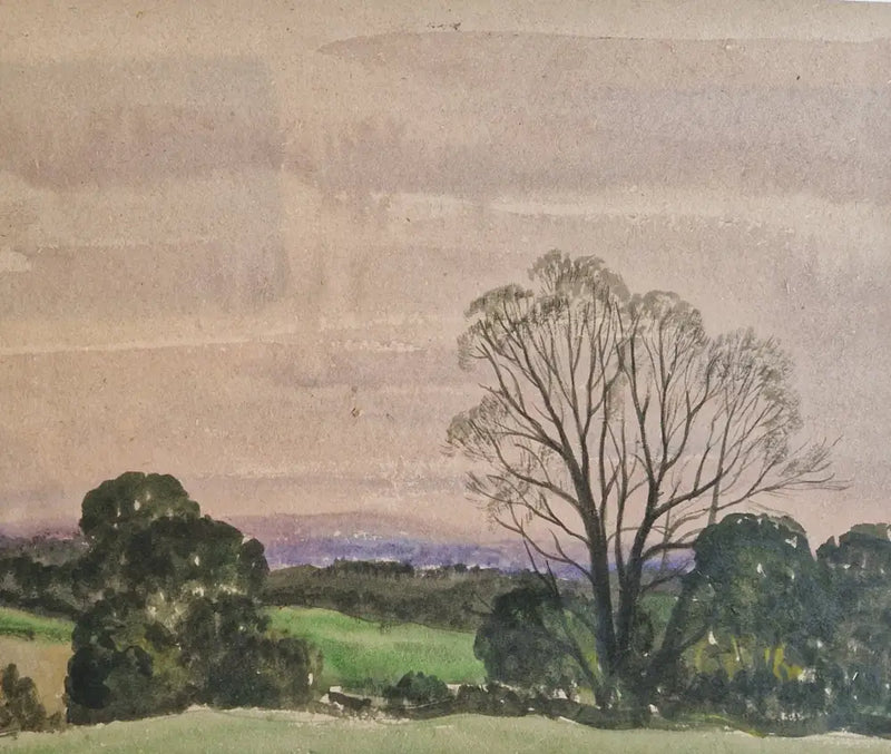 HBW013 View from Staffordshire Moorlands by Harold Bennett Original Art from Barewall Art Gallery