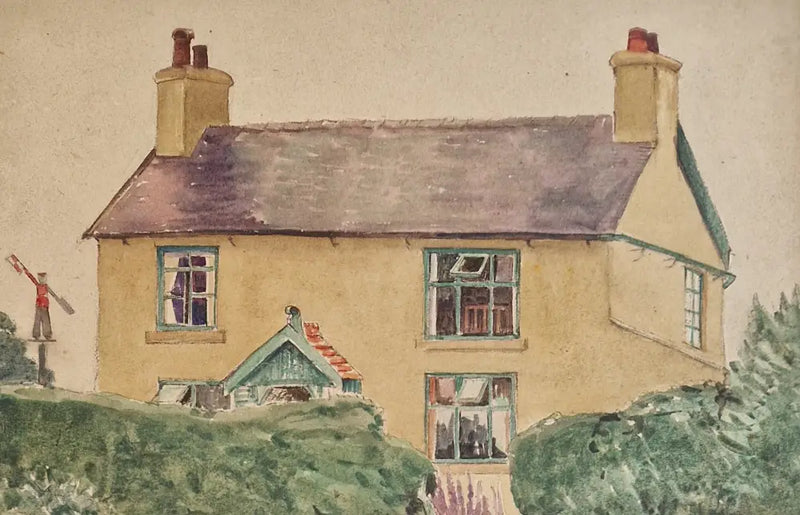 HBW015 Our Old Cottage, Longsdon by Harold Bennett Original Art from Barewall Art Gallery