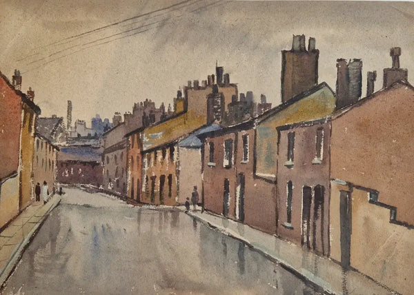 HBW016 Macclesfield, Quiet Night c1930s by Harold Bennett Original Art from Barewall Art Gallery