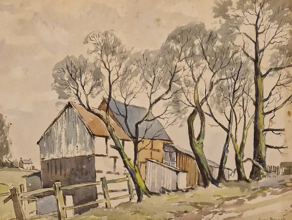 HBW019 Prees Heath, nr Whitmore, Shropshire by Harold Bennett Original Art from Barewall Art Gallery