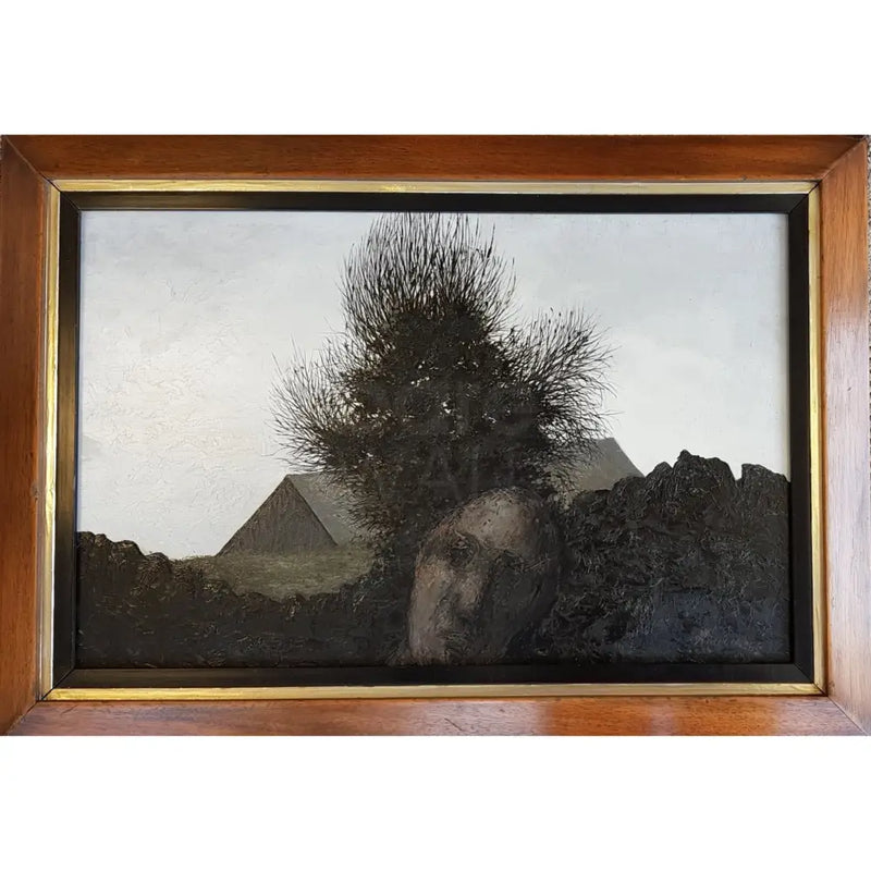Head and Tree 1968 Oil by Jack Simcock Original Art from Barewall Art Gallery