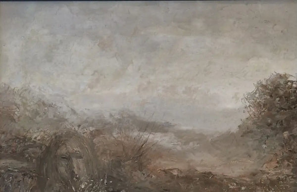 Head in Moorland Landscape 1966 Oil Painting by Jack Simcock Original Art from Barewall Art Gallery
