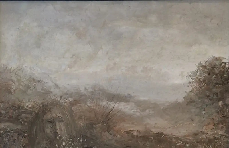 Head in Moorland Landscape 1966 Oil Painting by Jack Simcock Original Art from Barewall Art Gallery