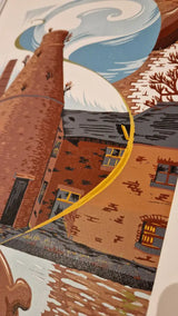 Heritage 2023 Lino Print by Louise Edwards Prints from Barewall Art Gallery