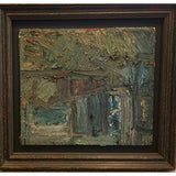 Industrial Landscape View from the Studio Oil by Richard Fitton Original Art from Barewall Art Gallery