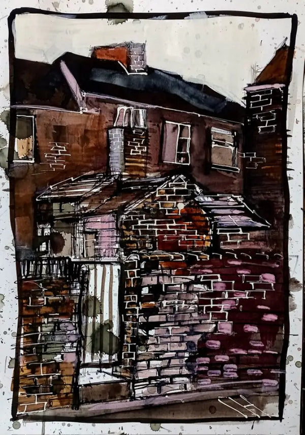 IPSTS024. Back Entry (Bricks) 2024 by Ian Pearsall Original Art from Barewall Art Gallery