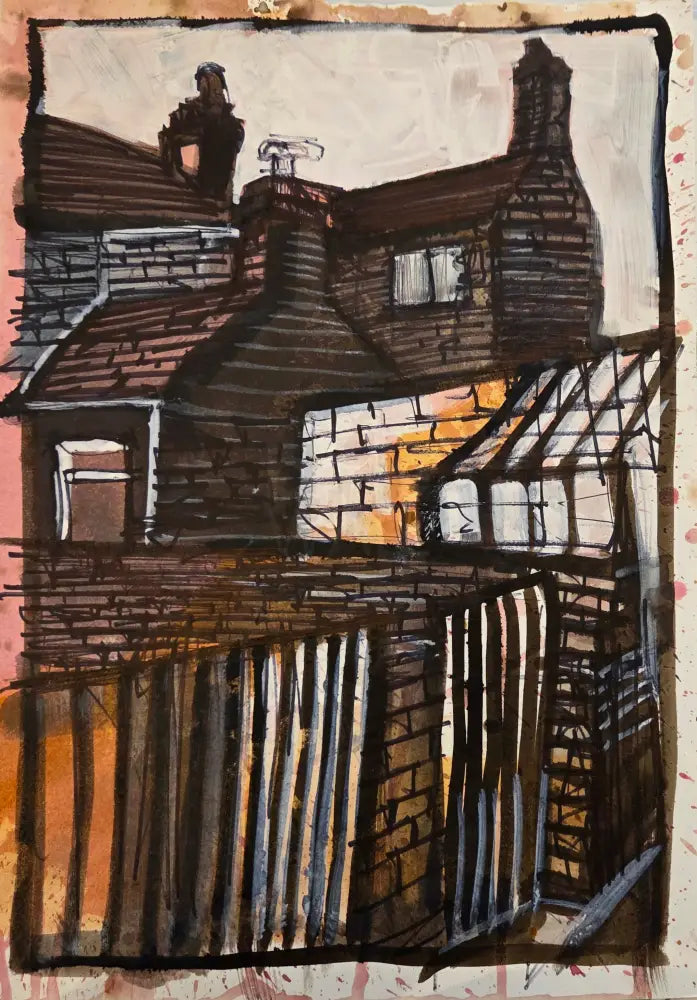 IPSTS030. Back Entry (Glasshouse) 2025 by Ian Pearsall Original Art from Barewall Art Gallery