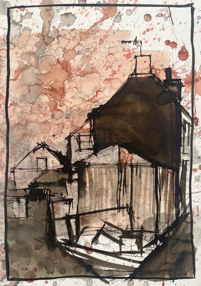 IPSTS042. Back Alley (Rubble) 2025 by Ian Pearsall Original Art from Barewall Art Gallery