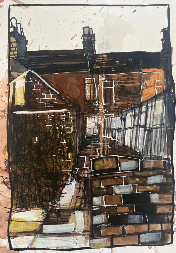 IPSTS047. Back Yard (Wide Open) 2025 by Ian Pearsall Original Art from Barewall Art Gallery