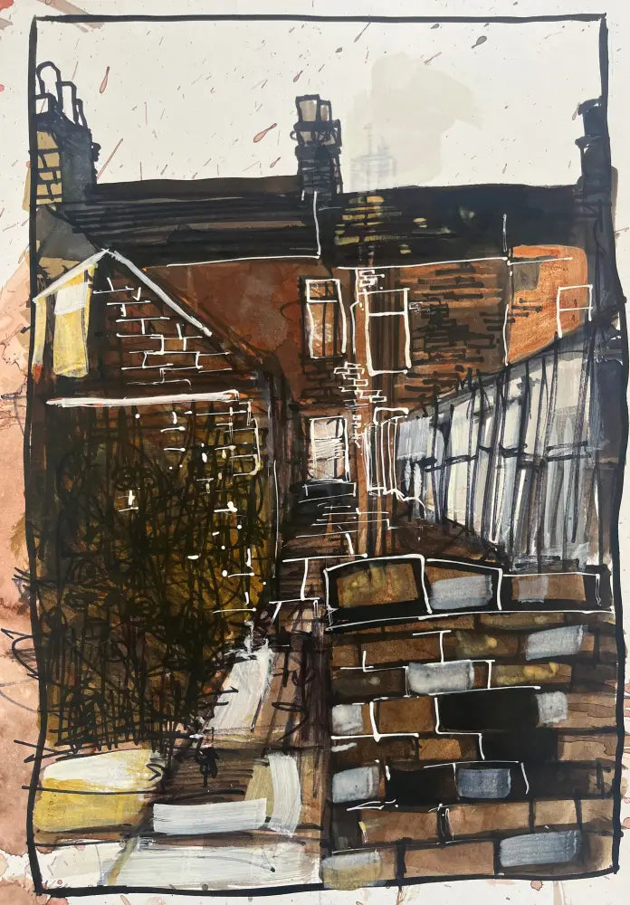 IPSTS047. Back Yard (Wide Open) 2025 by Ian Pearsall Original Art from Barewall Art Gallery