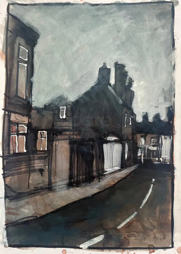 IPSTS048. Side Street (Overcast) 2025 by Ian Pearsall Original Art from Barewall Art Gallery