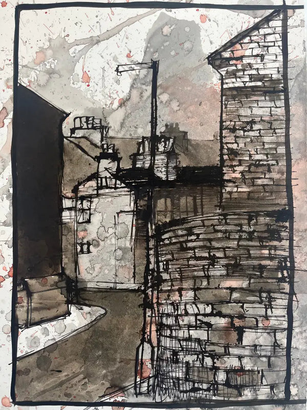 IPSTS051. Side Streets (Overcast) 2025 by Ian Pearsall Original Art from Barewall Art Gallery