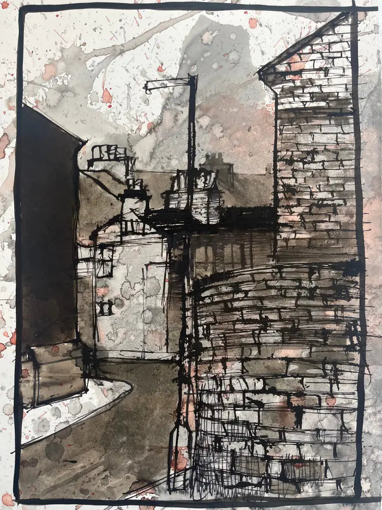 IPSTS051. Side Streets (Overcast) 2025 by Ian Pearsall Original Art from Barewall Art Gallery