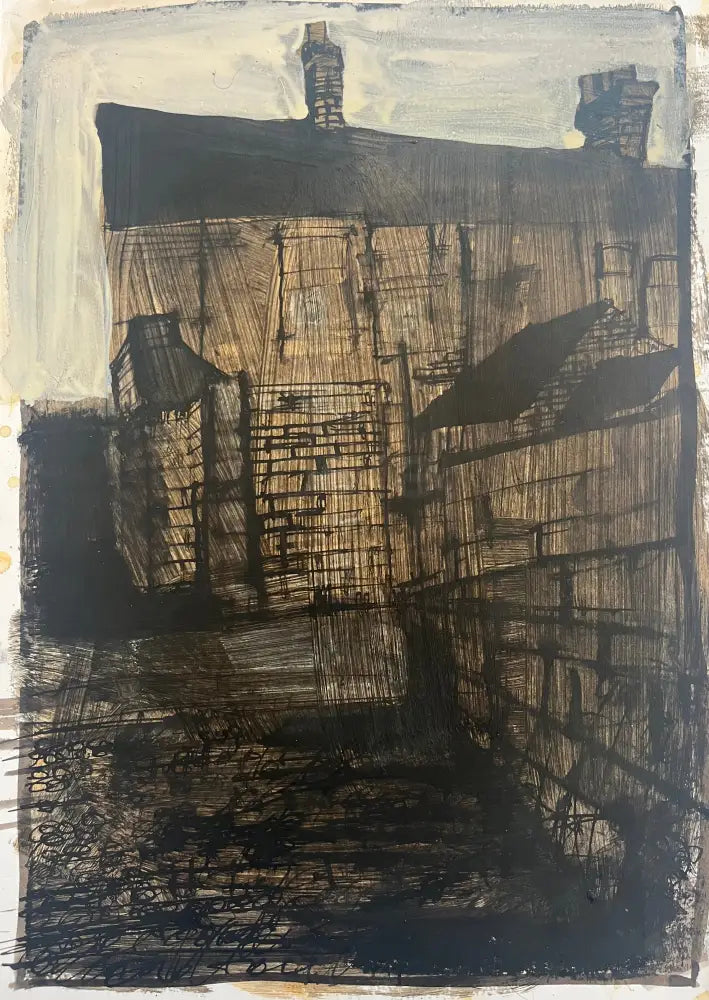 IPSTS059. Sidestreet (Midnight) 2025 by Ian Pearsall Original Art from Barewall Art Gallery