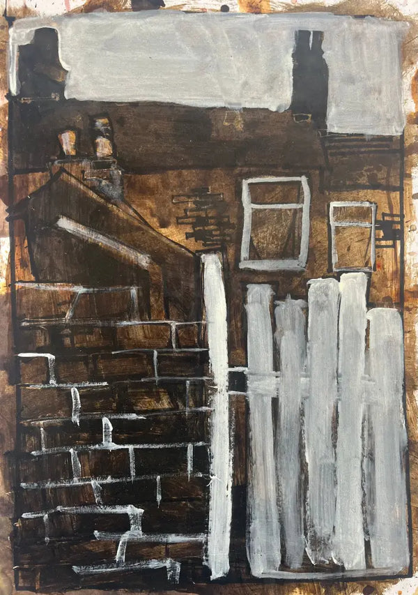 IPSTS065. Back Entry (White Gate) 2025 by Ian Pearsall Original Art from Barewall Art Gallery