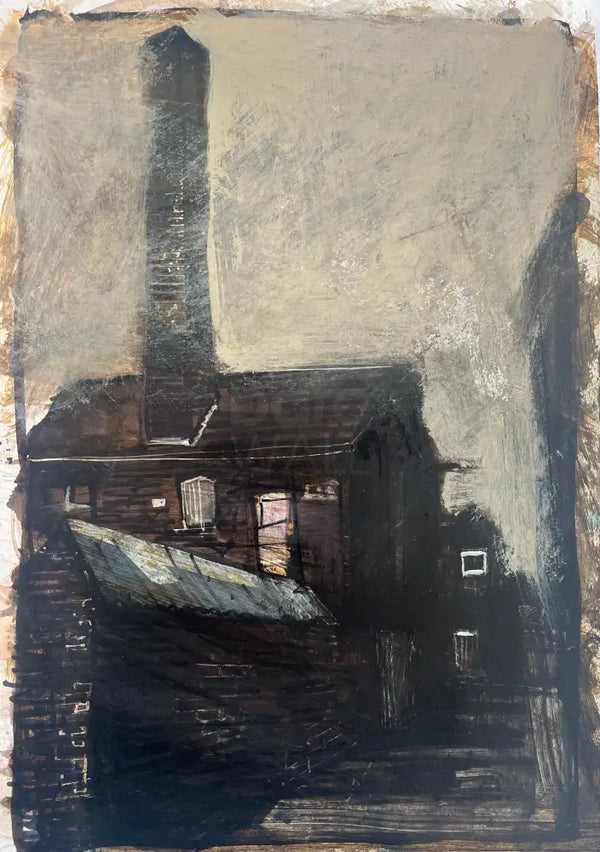 IPSTS067. Workyard (Dusk) 2025 by Ian Pearsall Original Art from Barewall Art Gallery