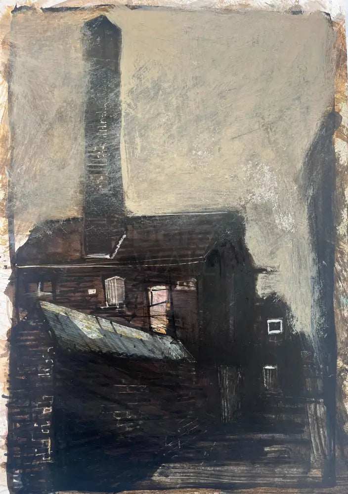 IPSTS067. Workyard (Dusk) 2025 by Ian Pearsall Original Art from Barewall Art Gallery