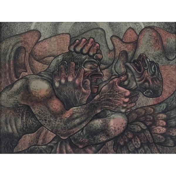 Jacob and the Angel 1943 by Norman Cope Original Art from Barewall Art Gallery