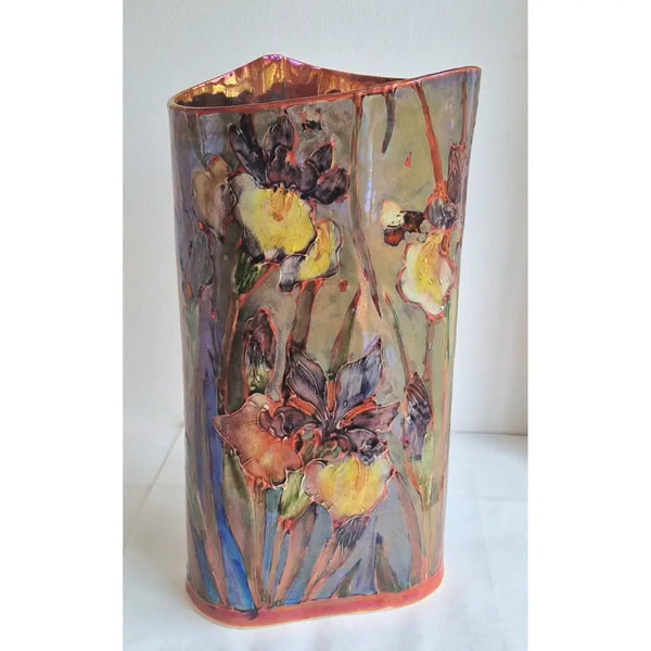 JC2120 Iris Lustre Flambe Vase by Jonathan Cox Ceramics from Barewall Art Gallery