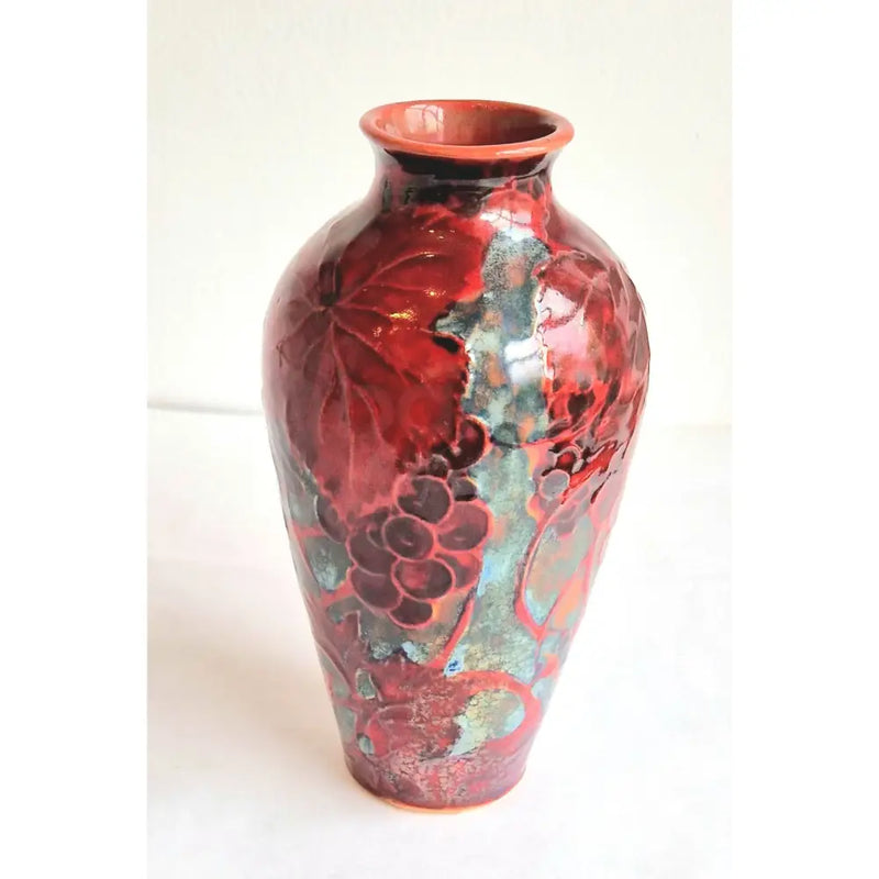 JC2122 Grape Vine Lustre Flambe Vase by Jonathan Cox Ceramics from Barewall Art Gallery