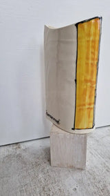 JC2402 Persephone lustre hand painted face vase 2023 by Jonathan Cox Ceramics from Barewall Art Gallery