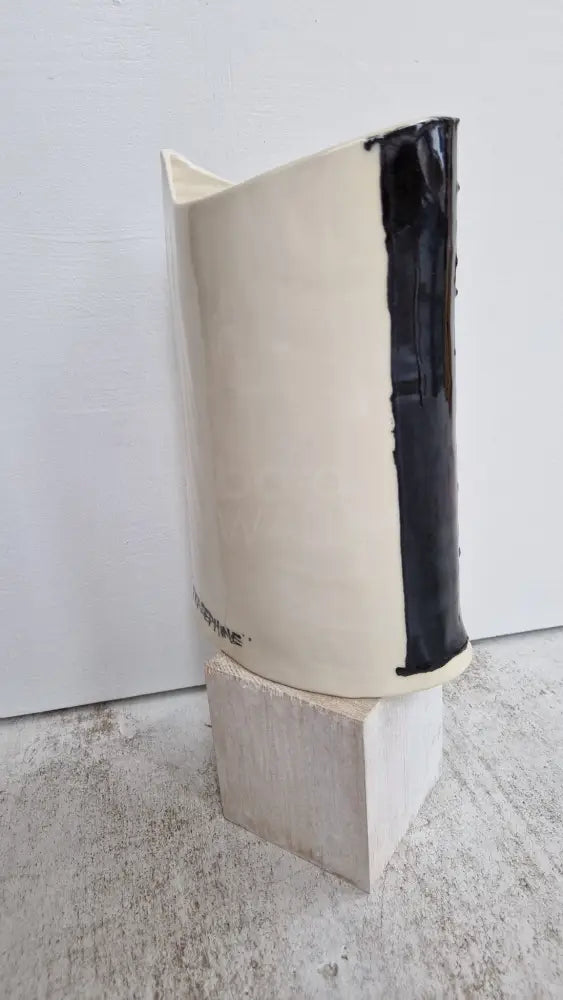 JC2403 Persephone II lustre hand painted face vase 2023 by Jonathan Cox Ceramics from Barewall Art Gallery