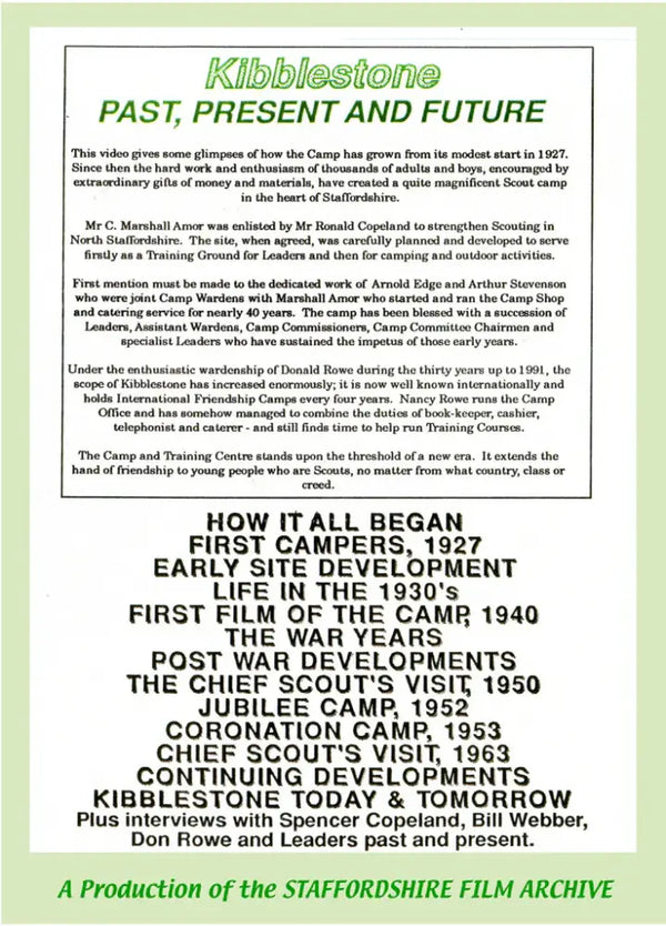 Kibblestone Scout Camp - Past, Present and Future Historical DVD DVD from Barewall Art Gallery