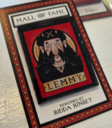 KK11 Lemmy - Hall of Fame Badge Pin 2025 by Kidda Kinsey Gift from Barewall Art Gallery