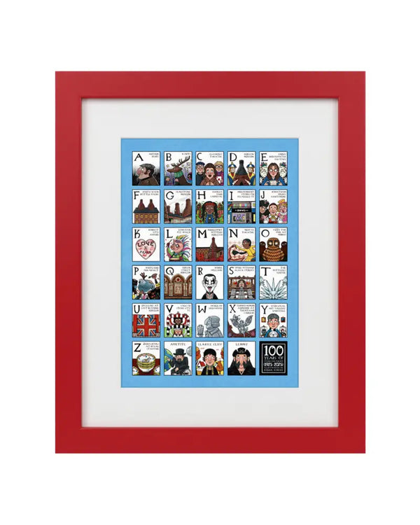 KK2 100 Years A-Z Print 2025 by Kidda Kinsey Print from Barewall Art Gallery