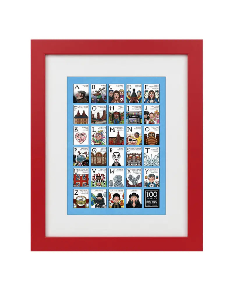 KK2 100 Years A-Z Print 2025 by Kidda Kinsey Print from Barewall Art Gallery