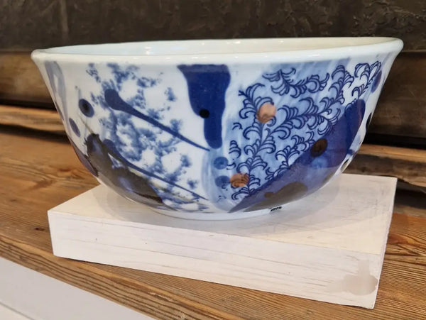 Large Blue and White Porcelain Bowl by Andrew Matheson RBSA Ceramics from Barewall Art Gallery